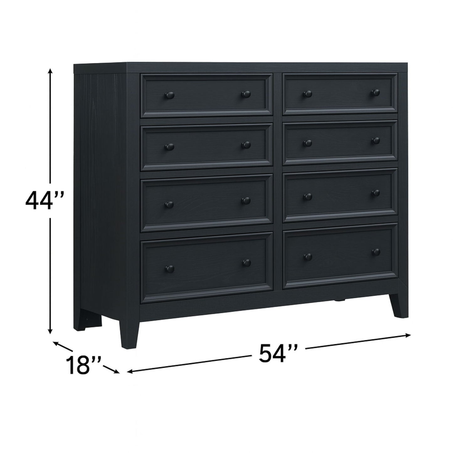 8 Drawer Dresser With Framed Fronts And Smooth Metal Glides Home Essentials