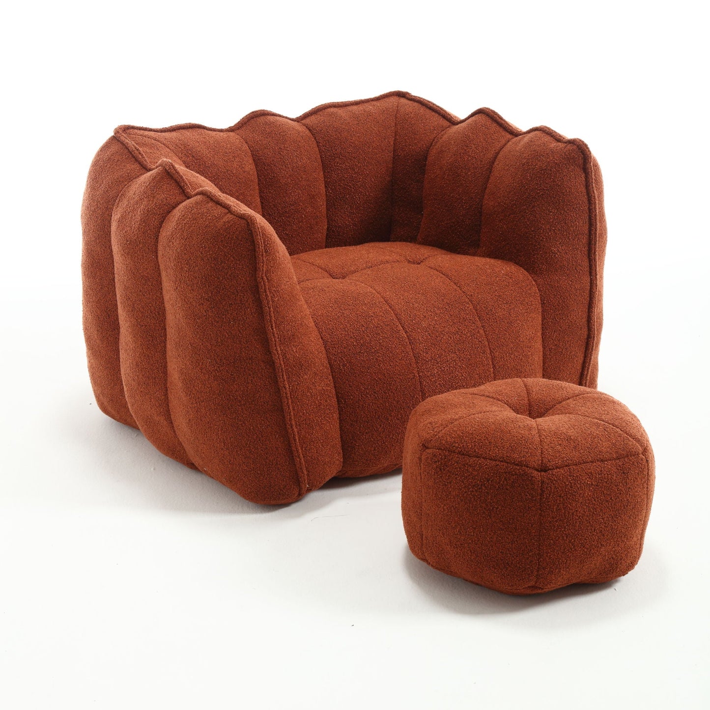 Soft Chenille Bean Bag Chair With High Resilient Foam Home Essentials