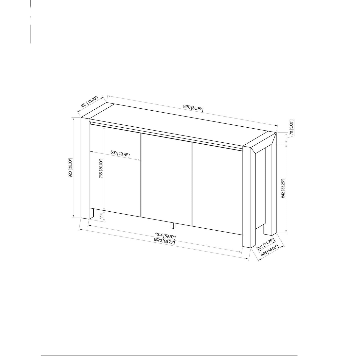 Vanilla - Buffet - Beige / Light Natural Global Furniture USA