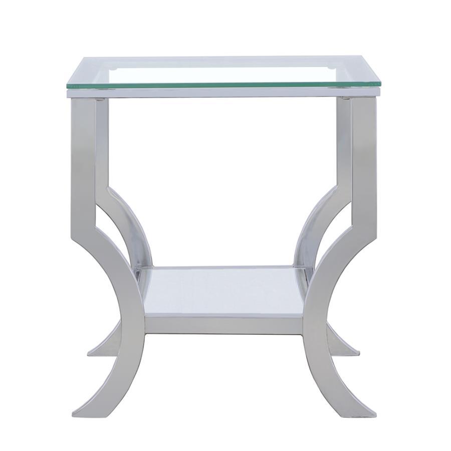 Saide - Rectangular Glass Top Table CoasterEssence