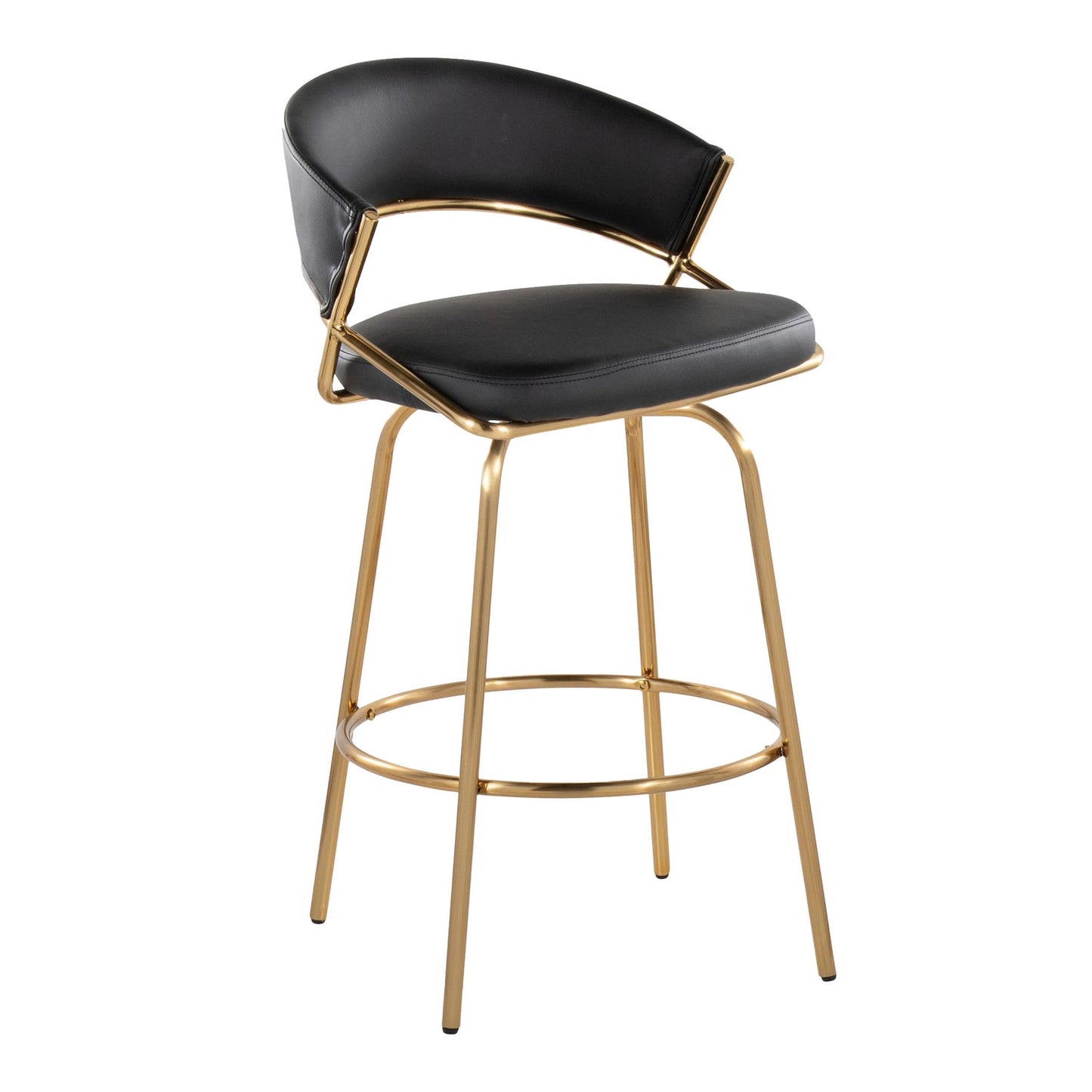 Jie - Glam Fixed Height Counter Stool (Set of 2) Lumi Source