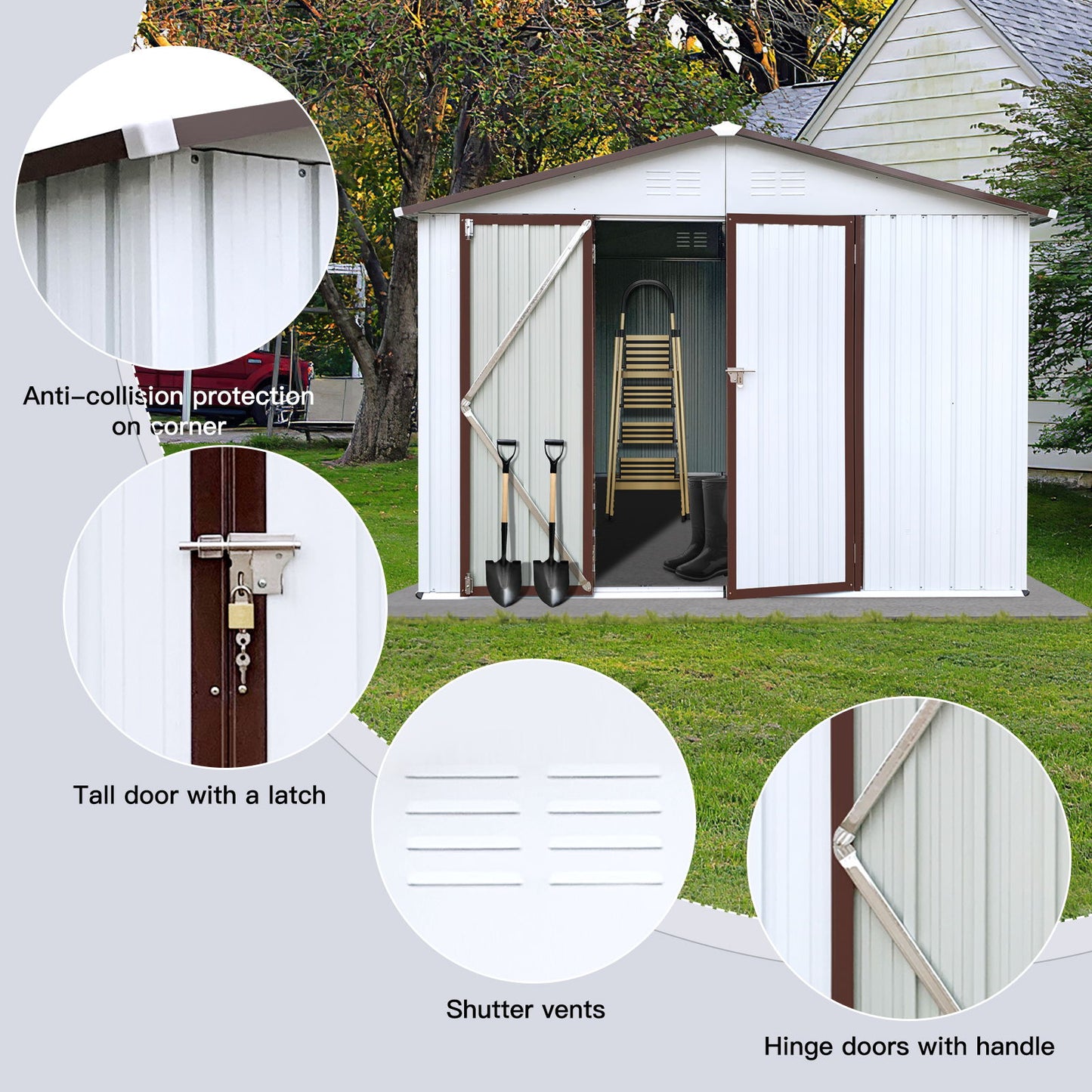 10' x 8' Garden Sheds Outdoor Storage Sheds Daily Nest