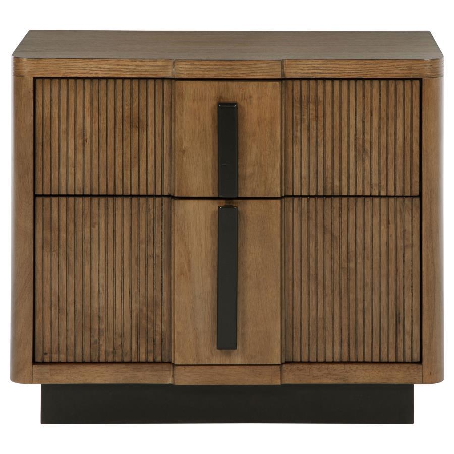 Terrace - 2-Drawer Nightstand Bedside Table - Ash Brown Coaster Fine Furniture