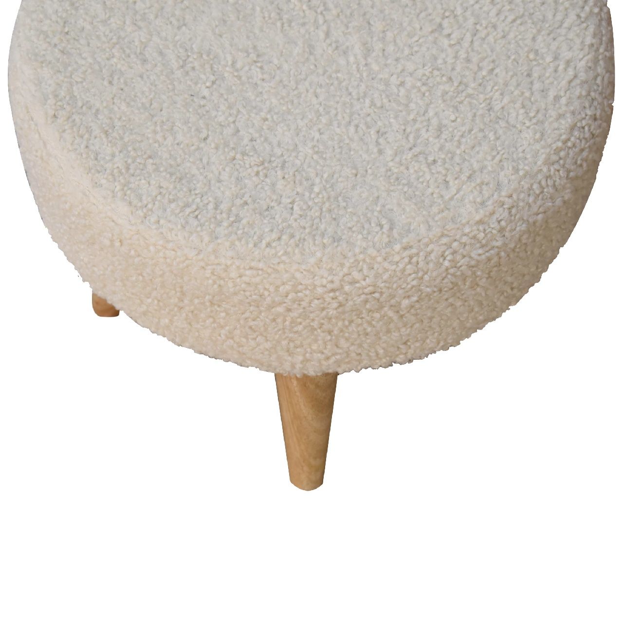Petite Footstool - Cream / Brown Artisan Furniture