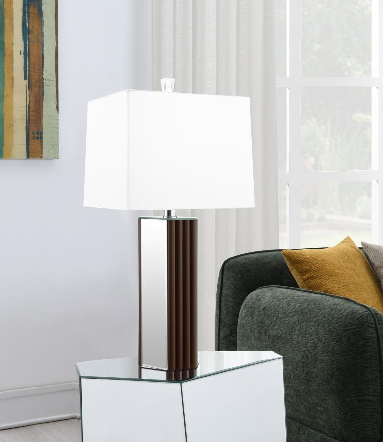 Elena - Square Tapered Mirrored Lamp Coaster Fine Furniture