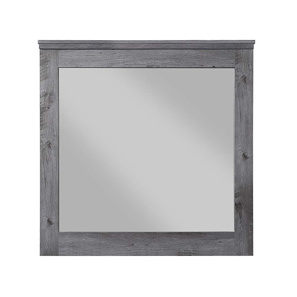 Vidalia - Rustic Mirror - Gray / Oak Acme