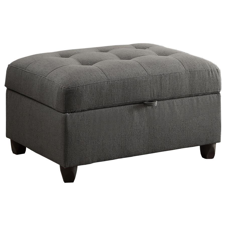 Stonenesse - Rectangular Upholstered Storage Ottoman - Gray CoasterEveryday