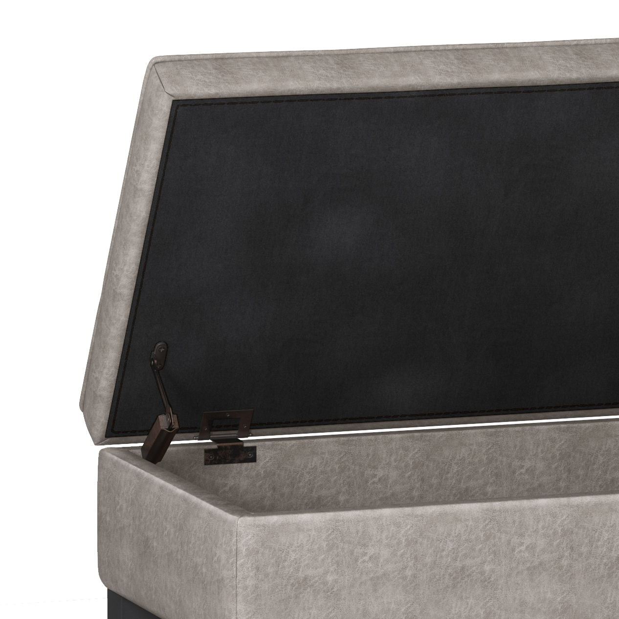 Cosmopolitan - Storage Ottoman Bench With Open Bottom Simpli-Home