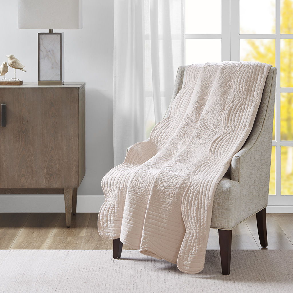 Tuscany - Oversized Quilted Throw - Blush Madison Park