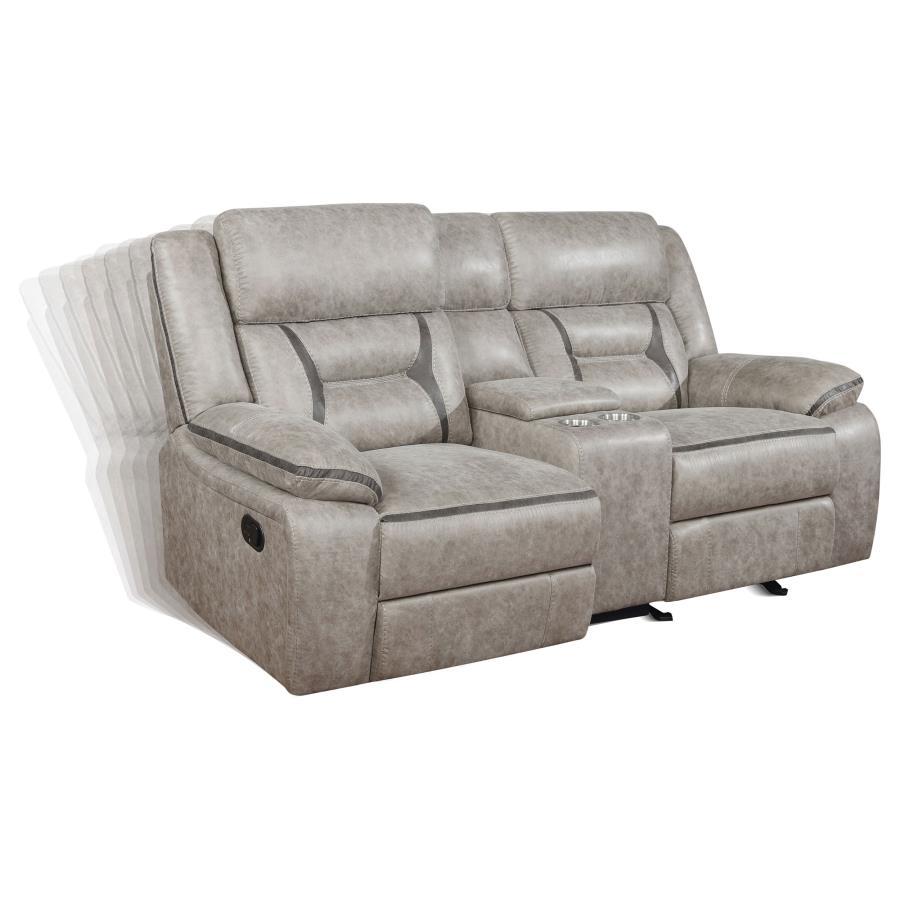 Greer - Upholstered Motion Reclining Loveseat CoasterEveryday