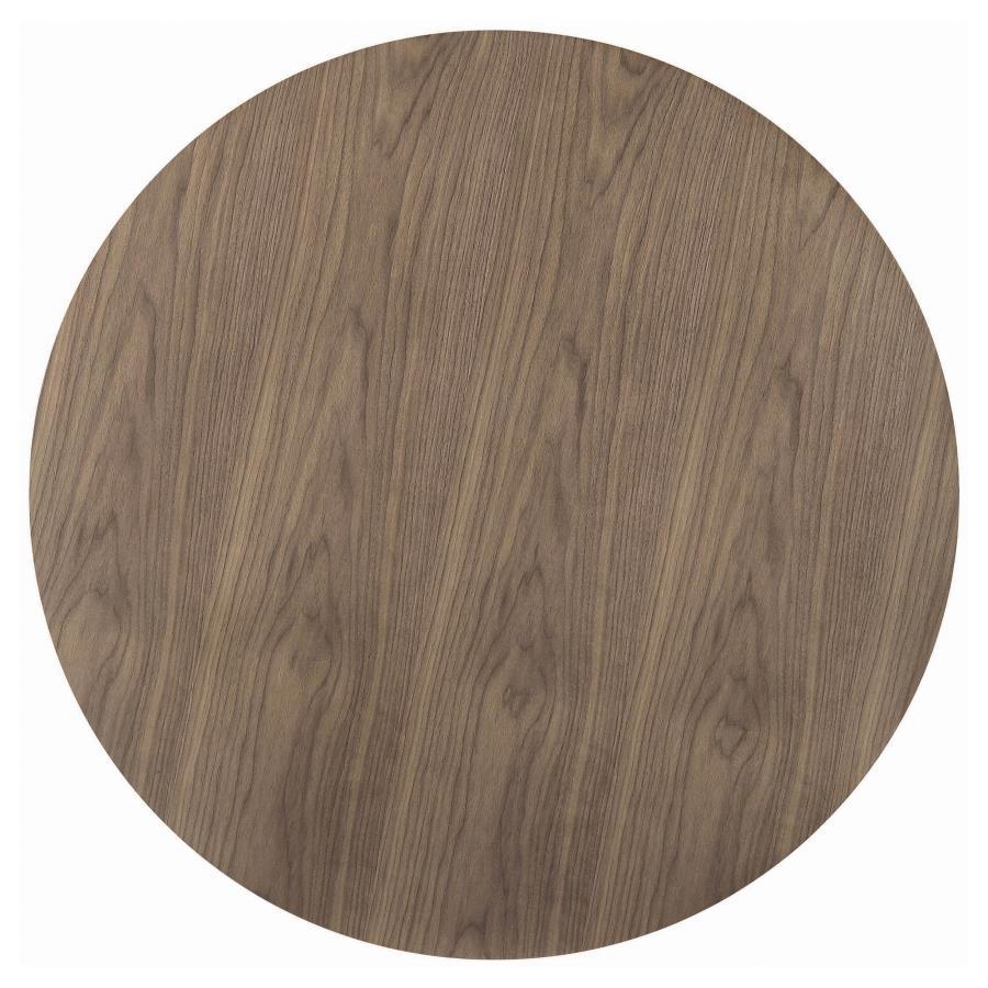 Cora - Round Wood Top Dining Table - Brown Walnut CoasterEssence