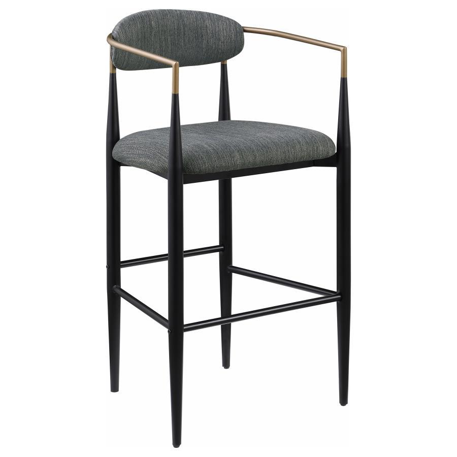 Tina - Metal Pub Height Bar Stool With Upholstered Back And Seat (Set of 2) Coaster Fine Furniture