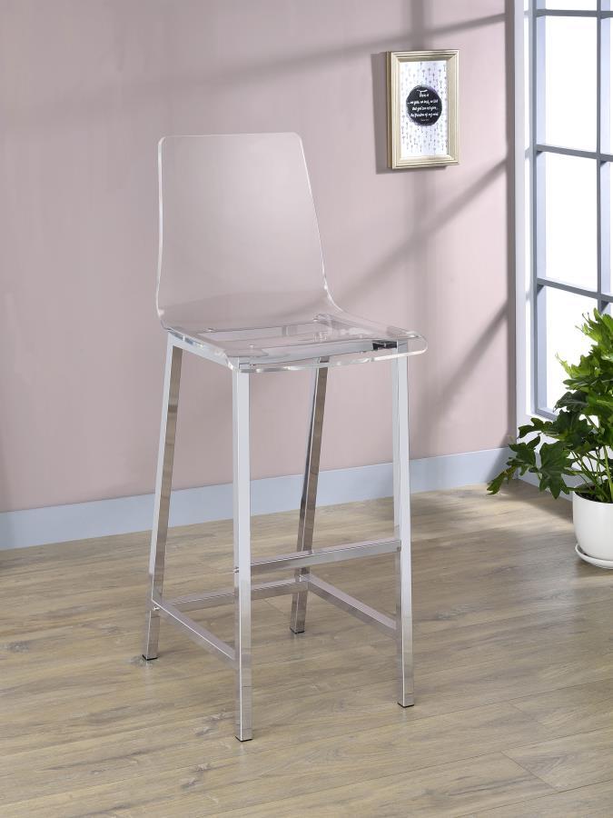 Juelia - Chrome Stools (Set of 2) CoasterEssence