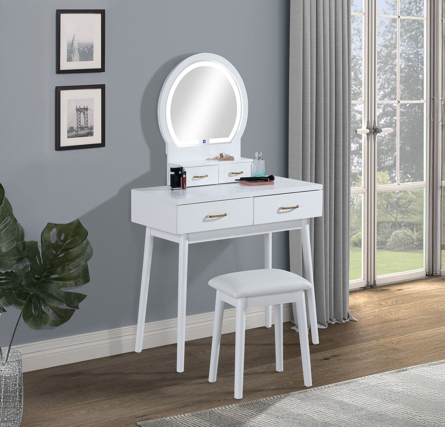 Cecilia - Vanity Table & Stool Crown Mark