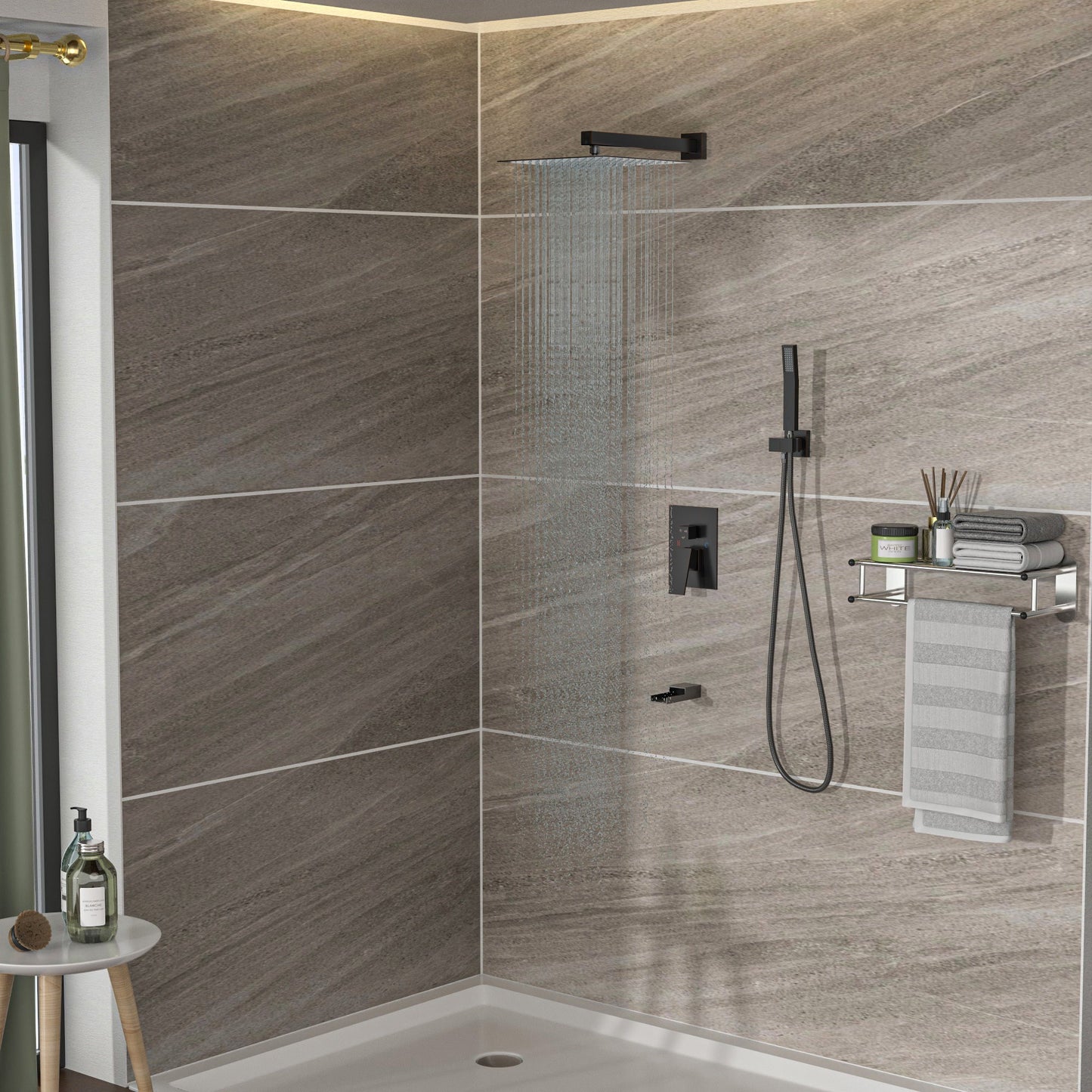 10" Wall Mounted Square Shower System With Rough In Valve Daily Nest