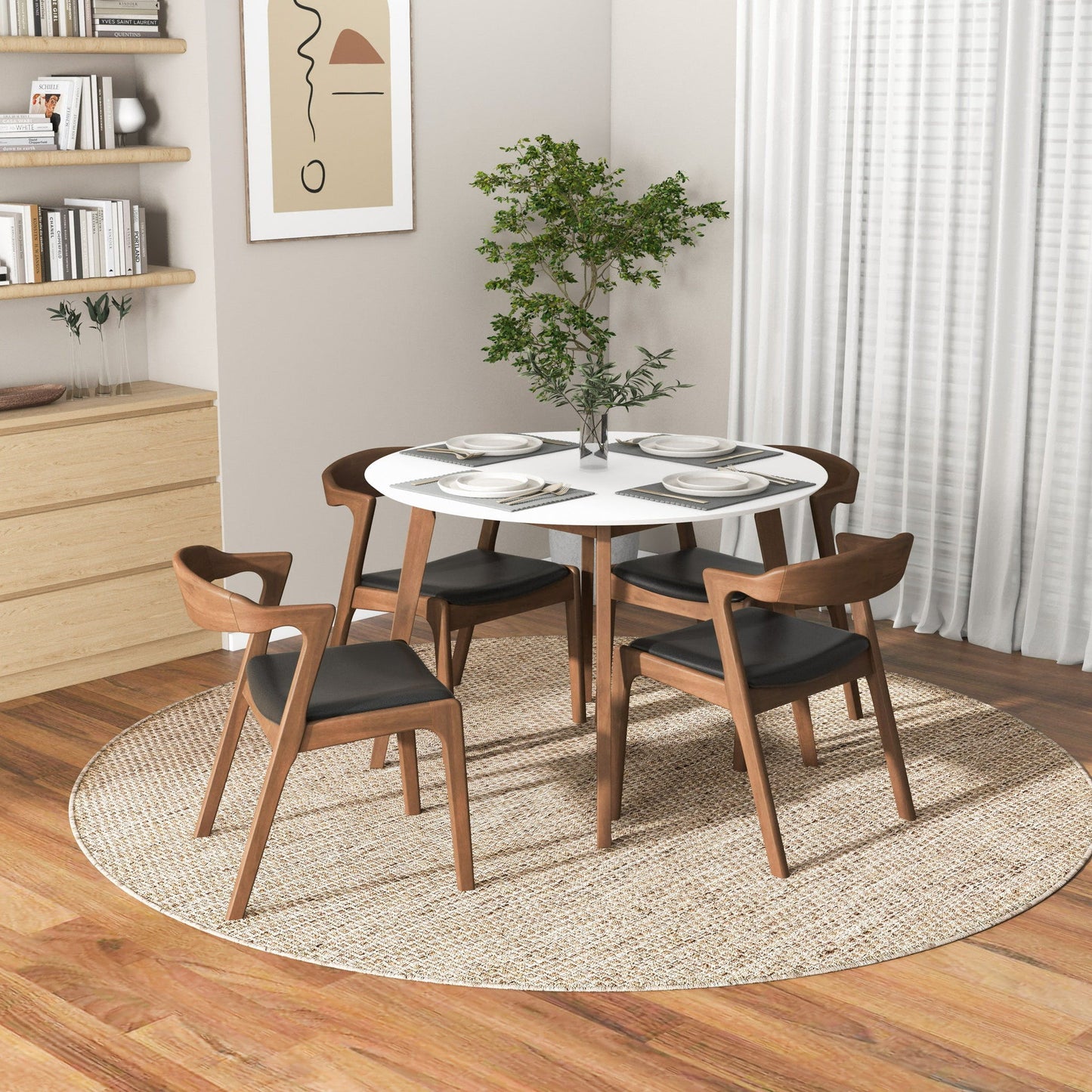 Alina - Dining Table - Brown / White Ashcroft Furniture