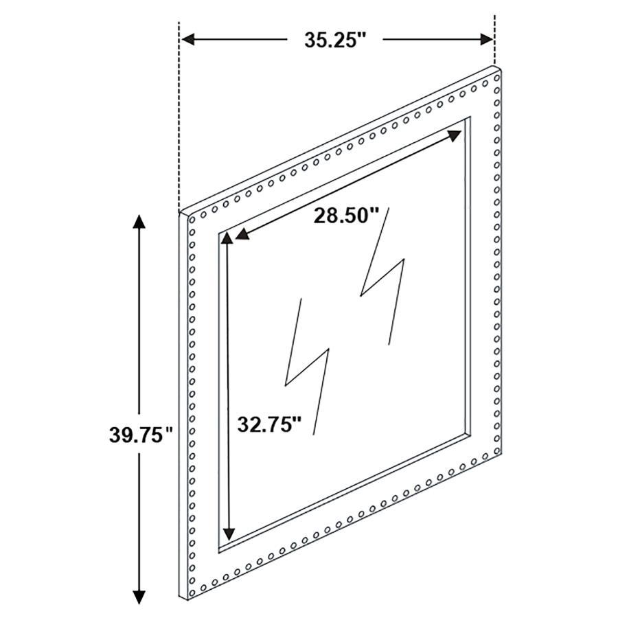 Melody - Upholstered Dresser Mirror CoasterEveryday