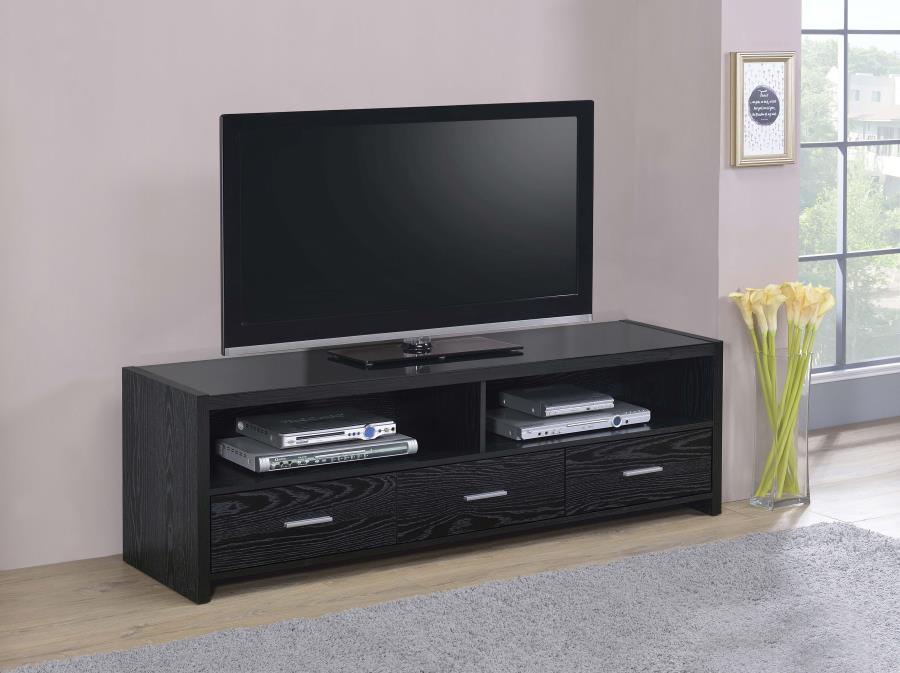 Alton - 3-drawer Black Oak TV Console CoasterEssence