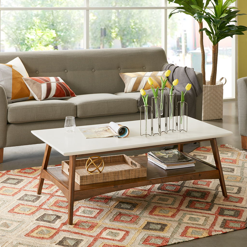 Parker - Coffee Table - Off-White / Pecan Madison Park