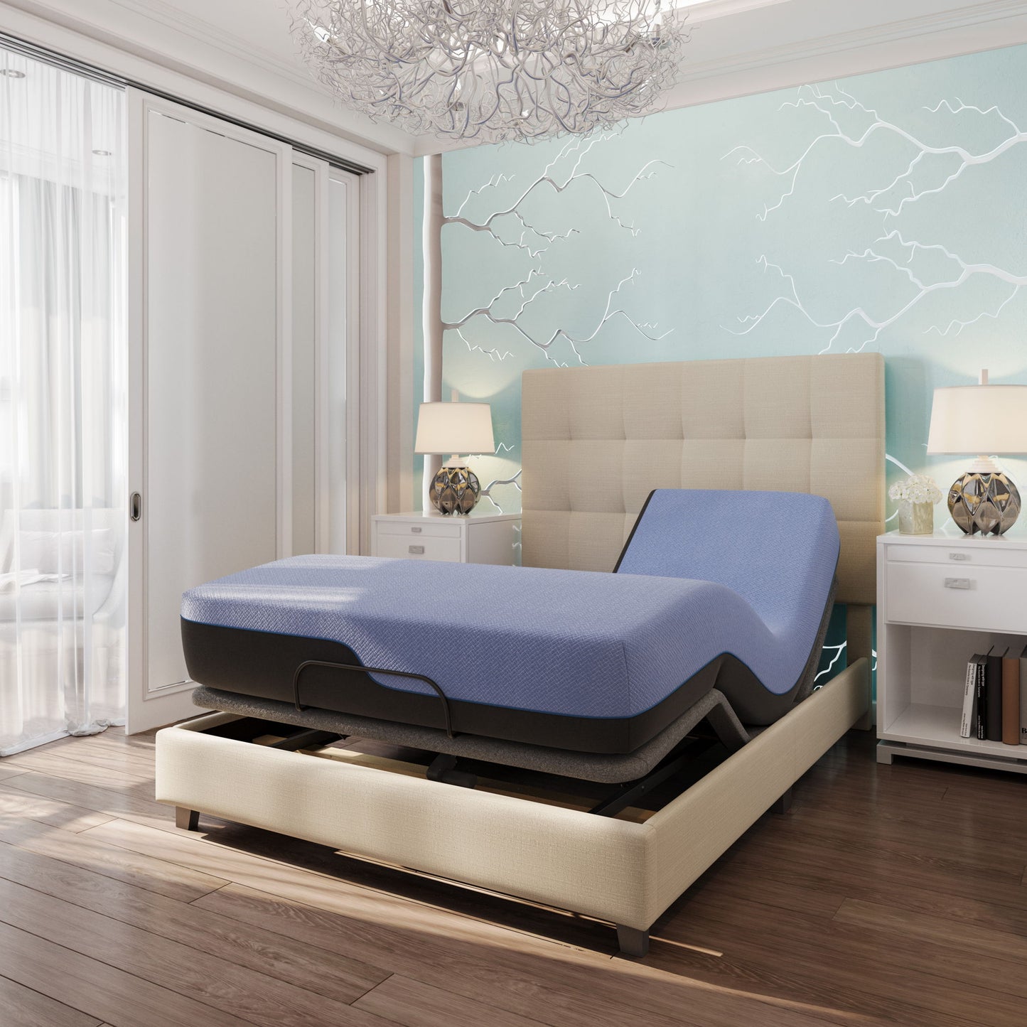 12" Refresh Flex Head Hybrid Cooling GelCare Memory Foam And Coil Mattress Daily Nest