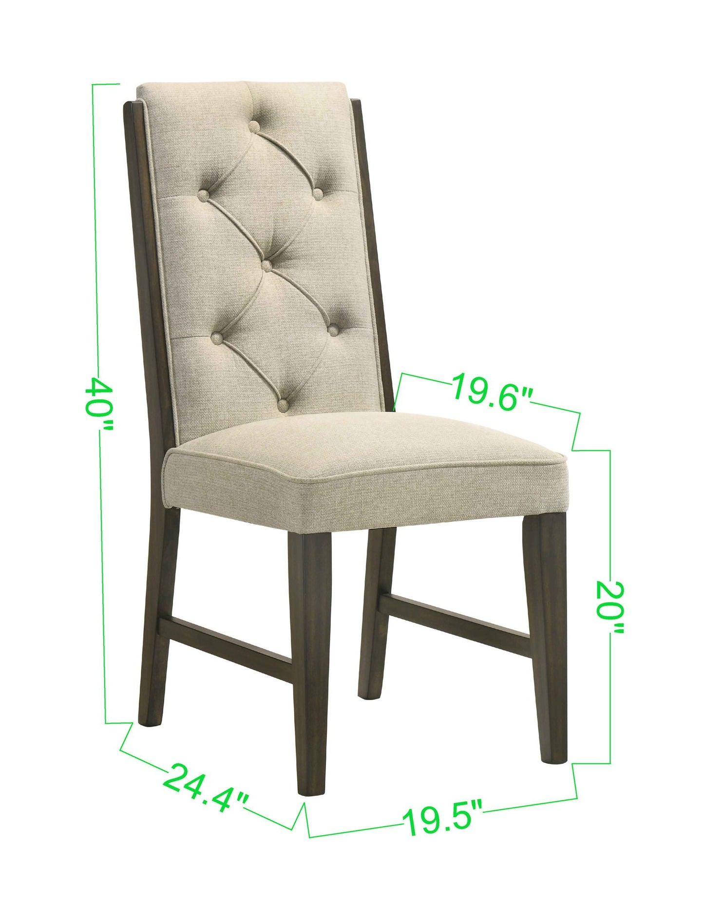 Herbert - Side Chair (Set of 2) - Espresso / Beige Crown Mark