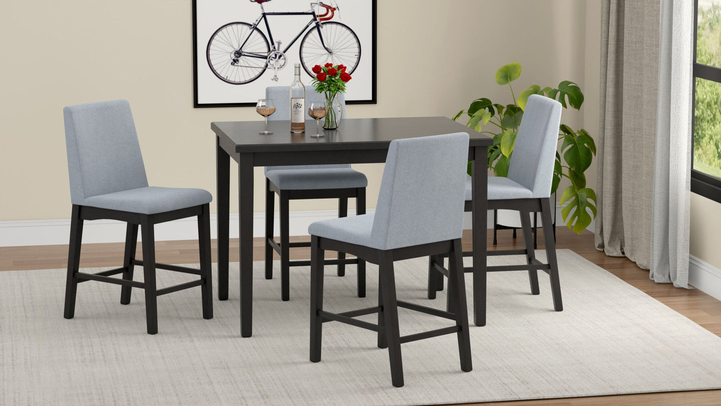 Quaint - 5 Piece Gathering Height Set - Gray Emerald Home