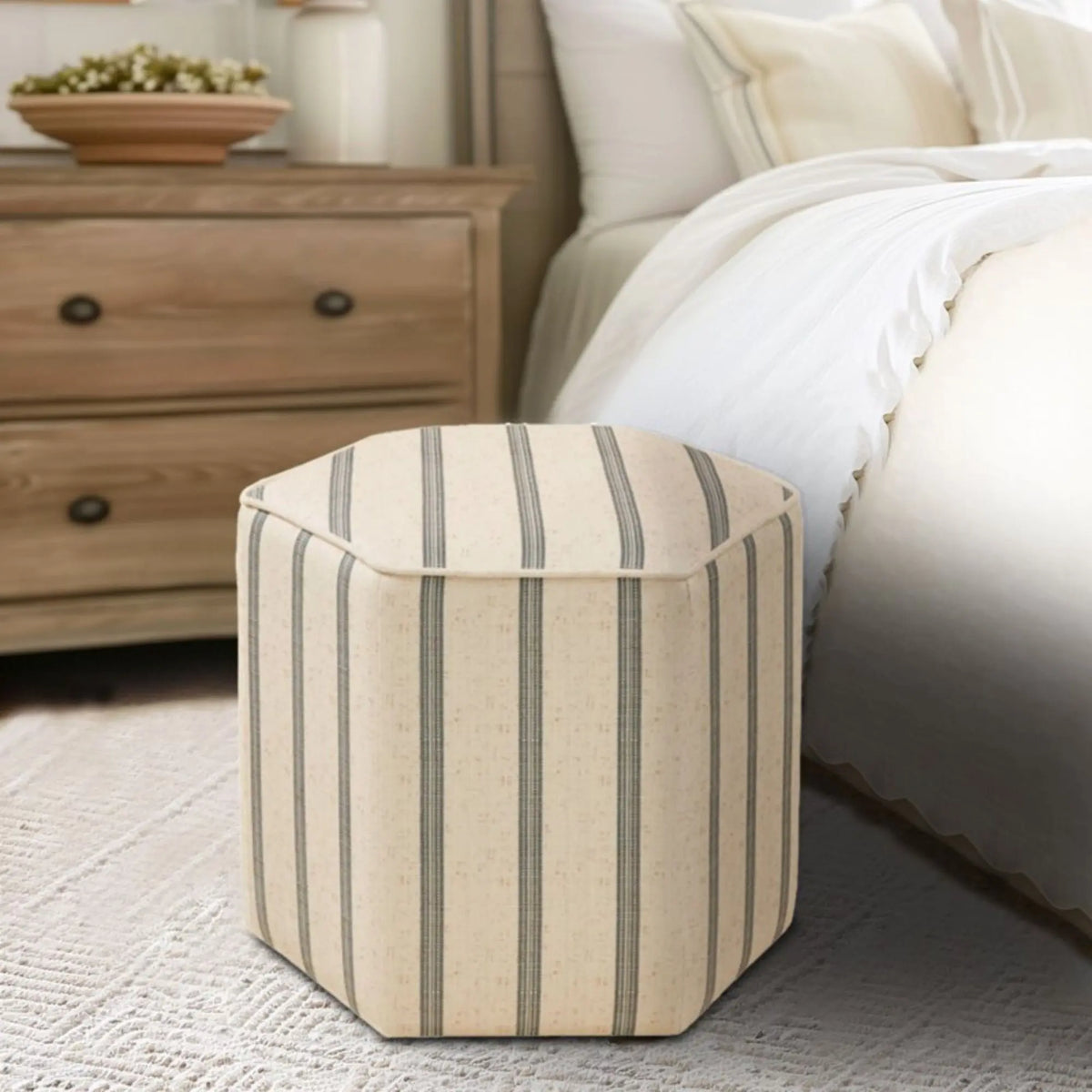 Accent Ottoman Printed Stripe JLA