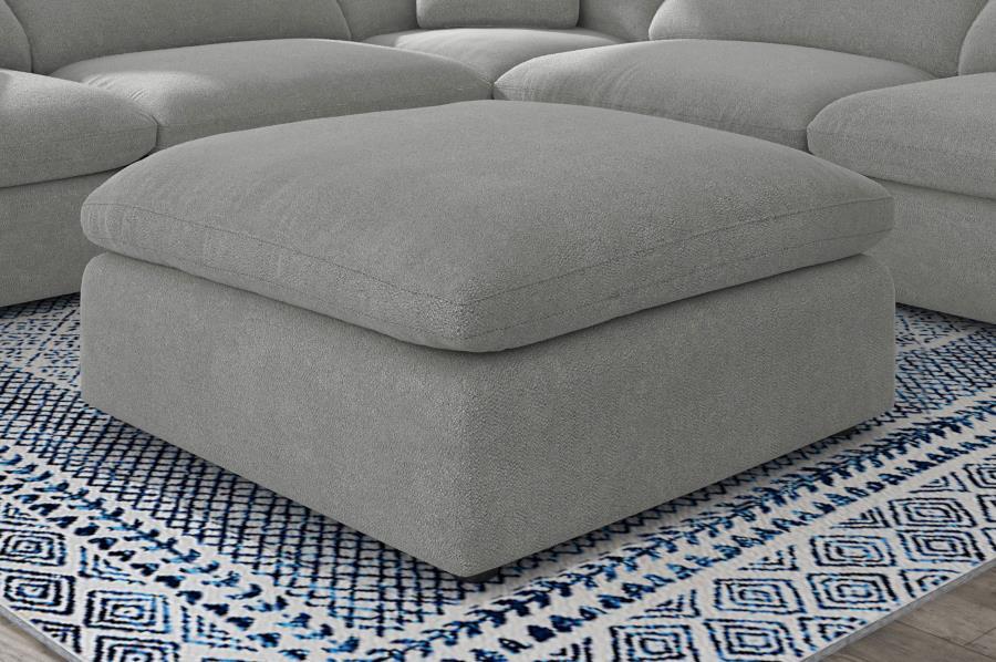 Raleigh - Boucle Upholstered Ottoman - Gray Coaster Fine Furniture
