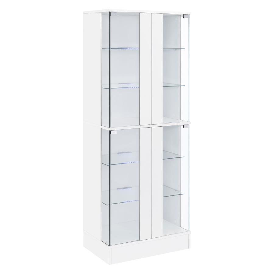 Cabra - 4-door LED Curio Display Cabinet Coaster Fine Furniture