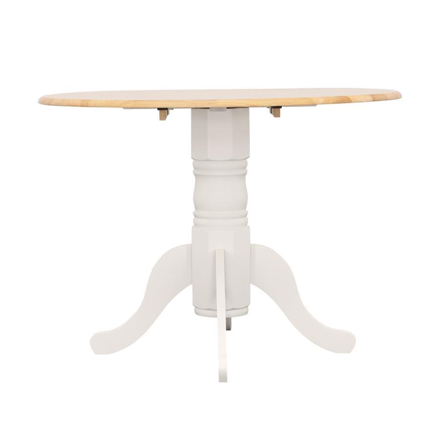 Allison - Round Drop Leaf Extension Dining Table - White CoasterEveryday