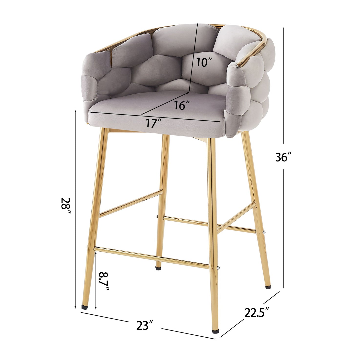 Modern Counter Stools (Set of 2) Noble House