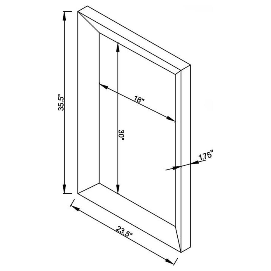 Pinciotti - Beveled Frame Wall Mirror - Silver CoasterEveryday
