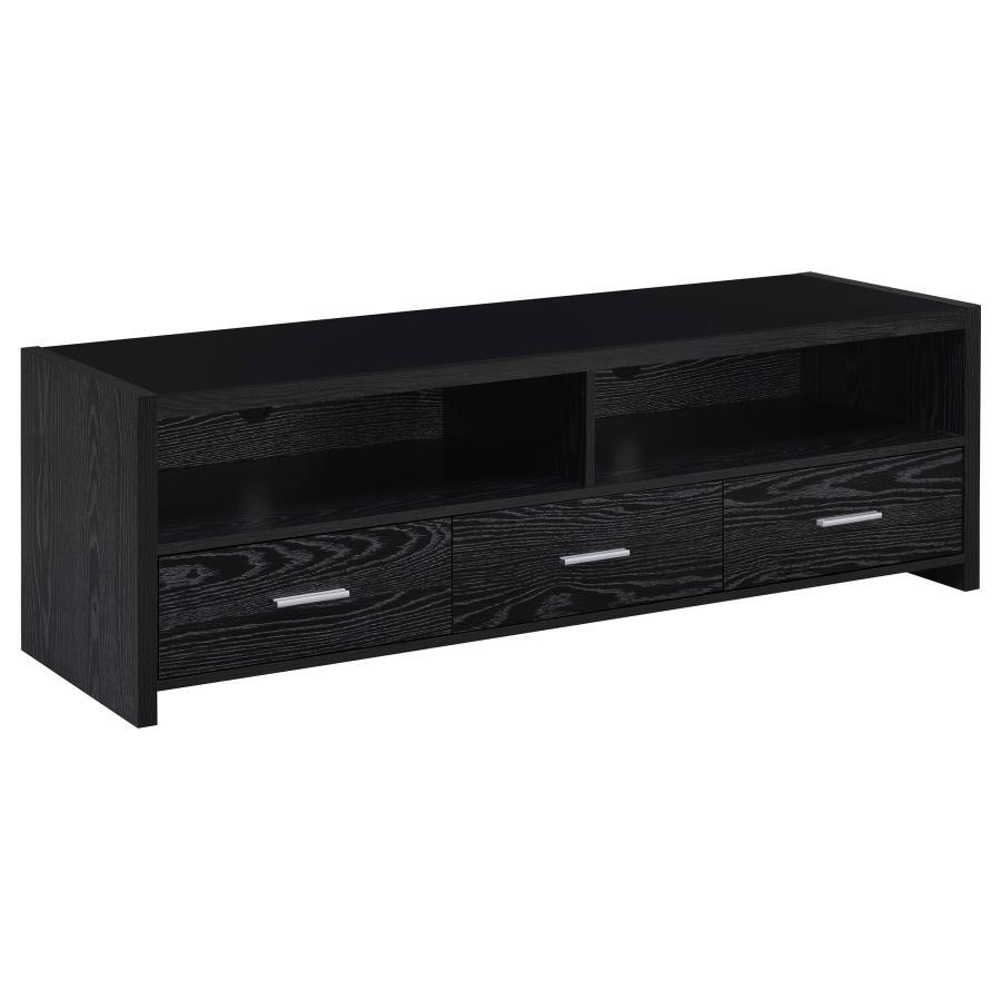 Alton - 3-drawer Black Oak TV Console CoasterEssence