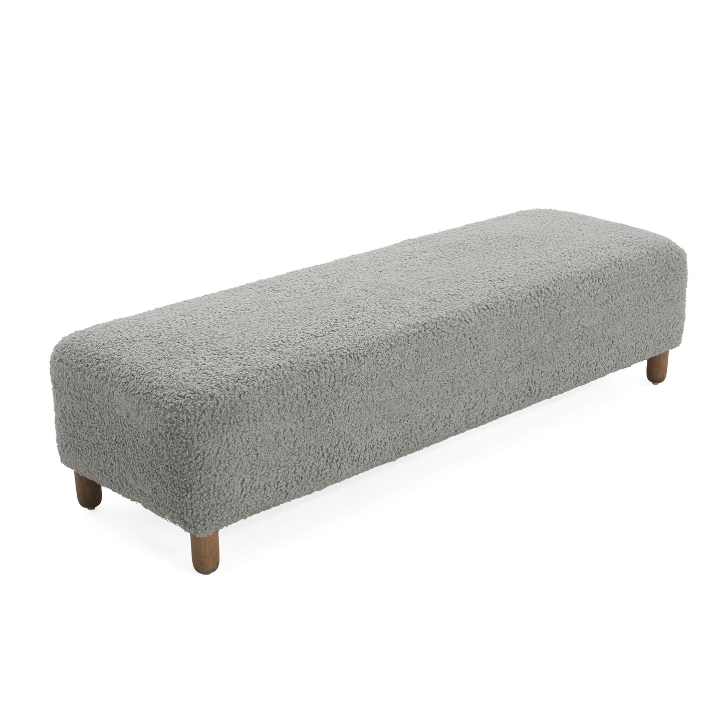 Contemporary Ottoman With Foam Cushion And Durable Upholstery Noble House