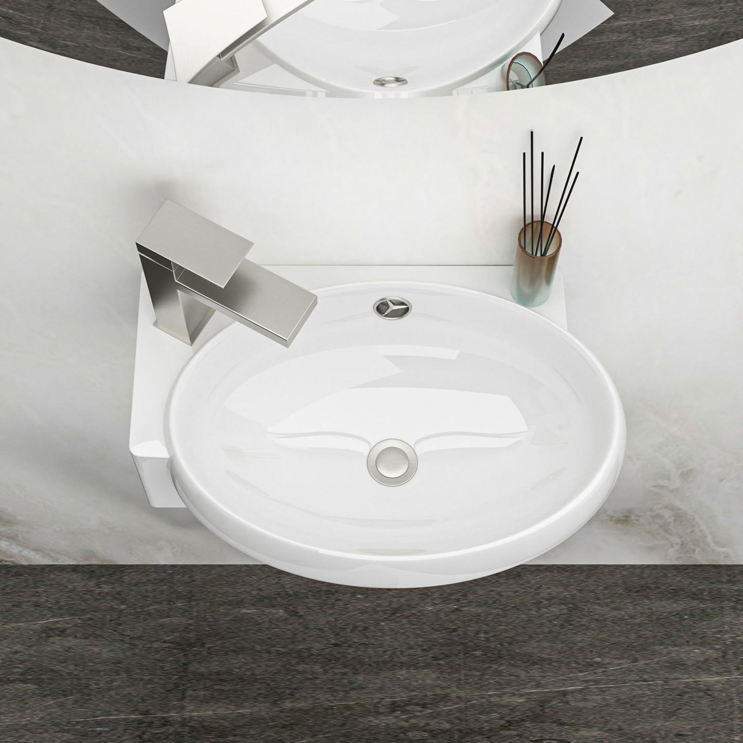 Modern Aesthetic Rectangle Wall Mount Bathroom Sink With Single Faucet Hole Daily Nest