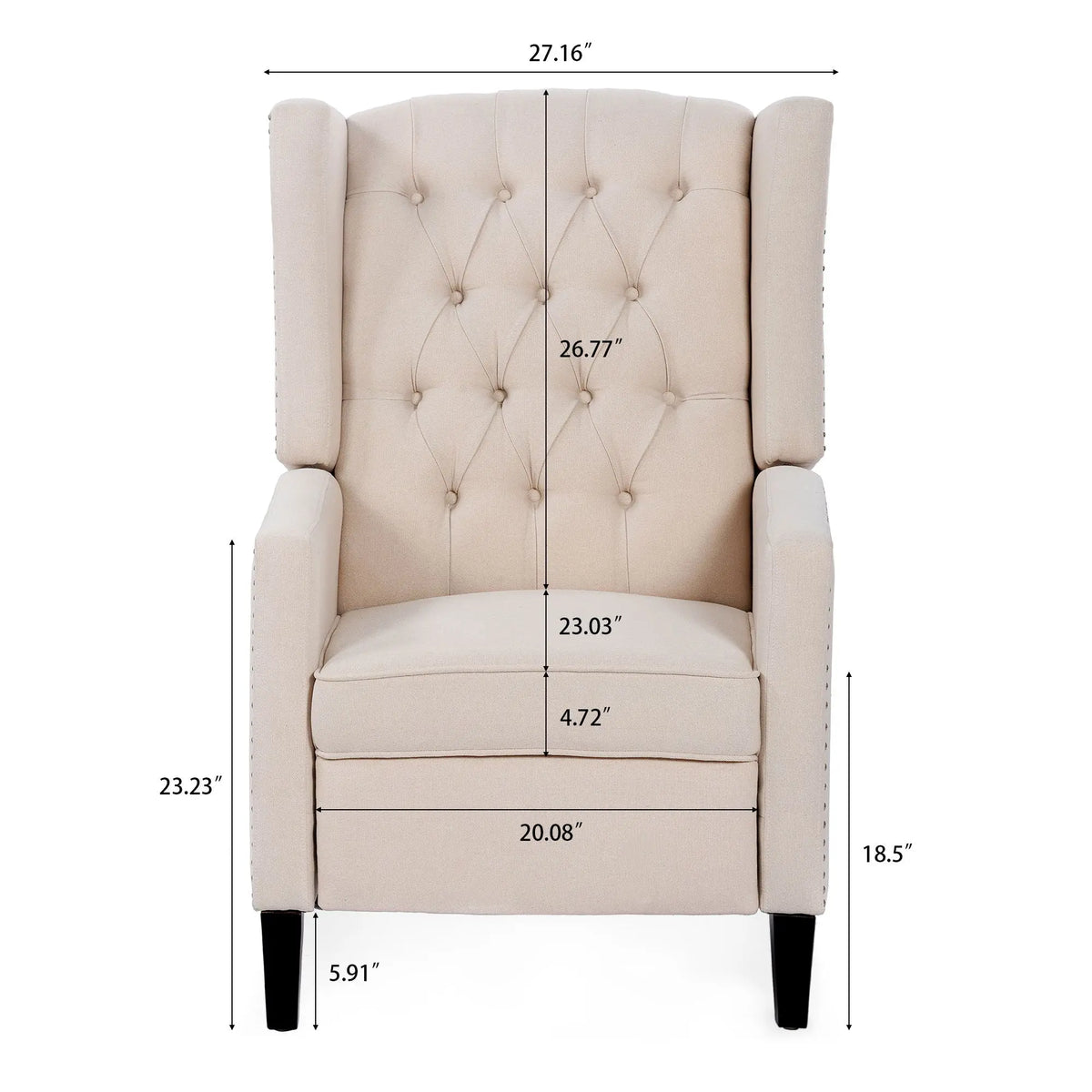 Manual Wing Chair Recliner Home Essentials