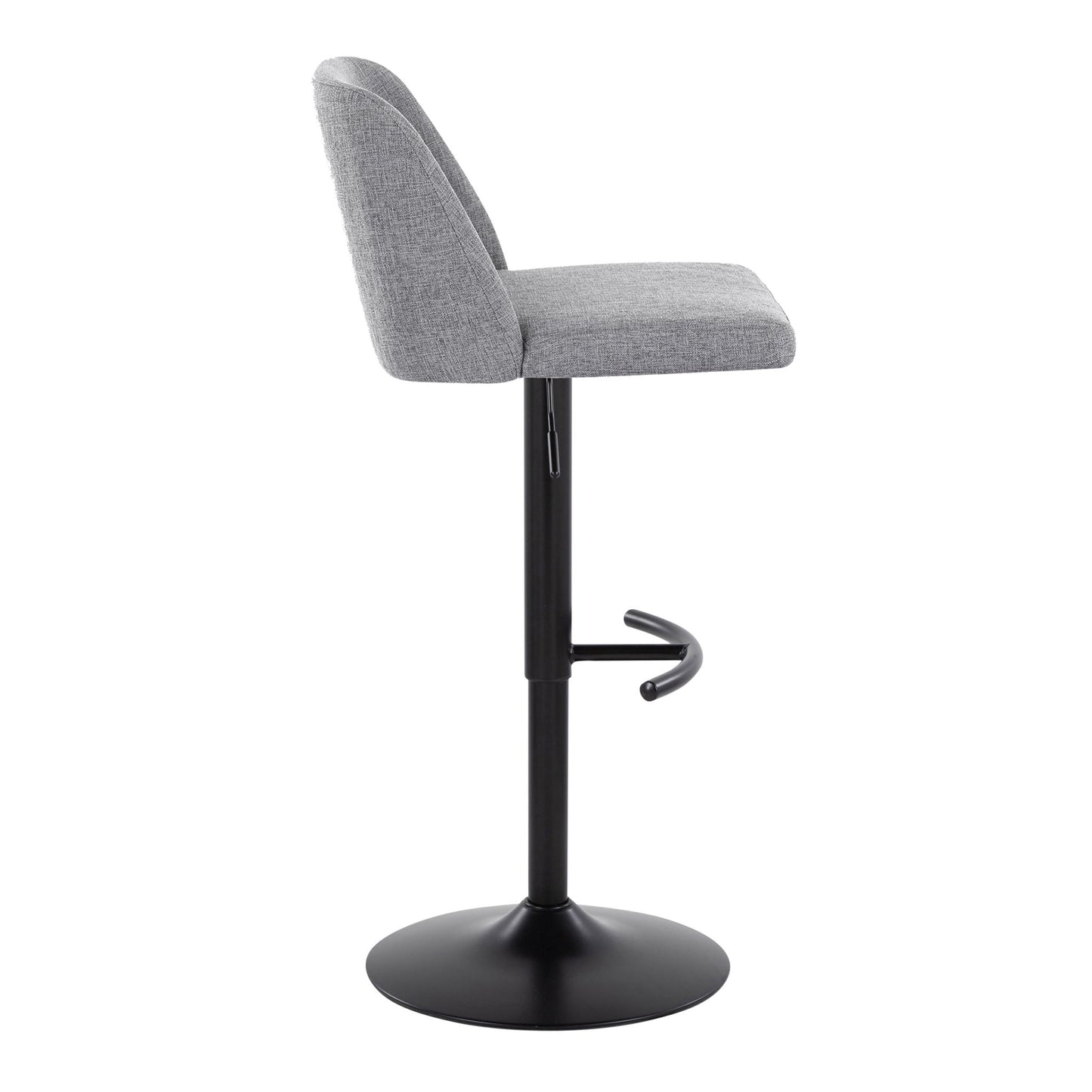 Toriano - Contemporary Adjustable Bar Stool With Rounded T Footrest (Set of 2) Lumi Source