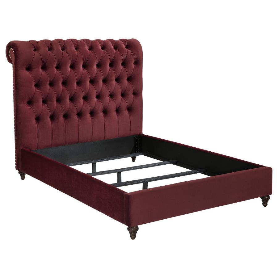 Devon - Upholstered Panel Bed CoasterEssence