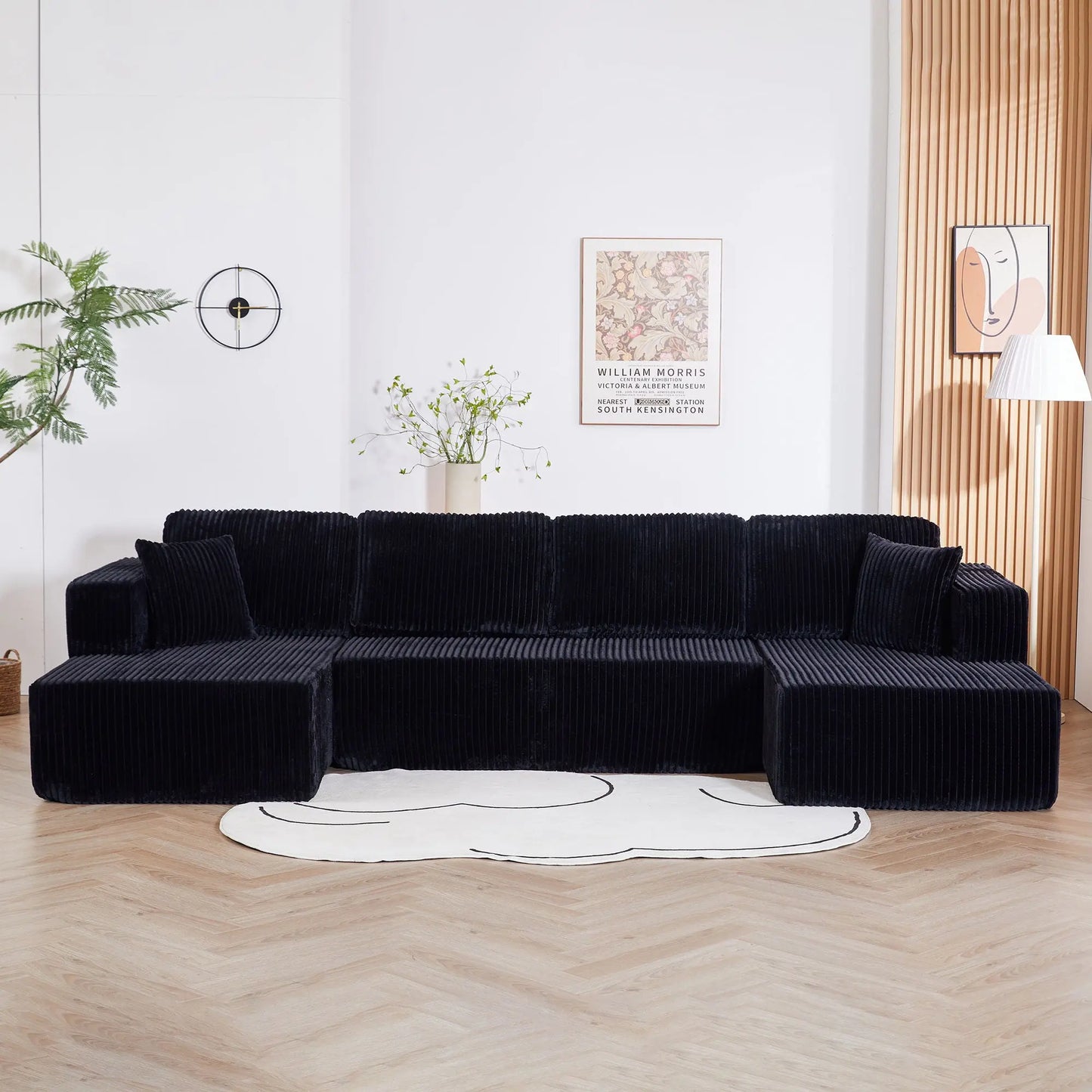 U-Shape Modular Sectional Sofa For Living Room Home Essentials
