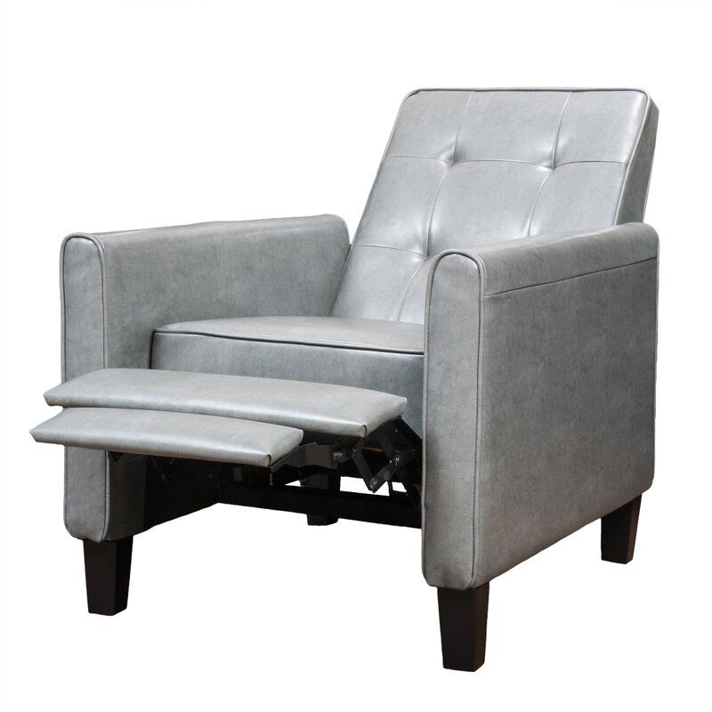 Wide Manual Club Recliner - Dark Gray Noble House