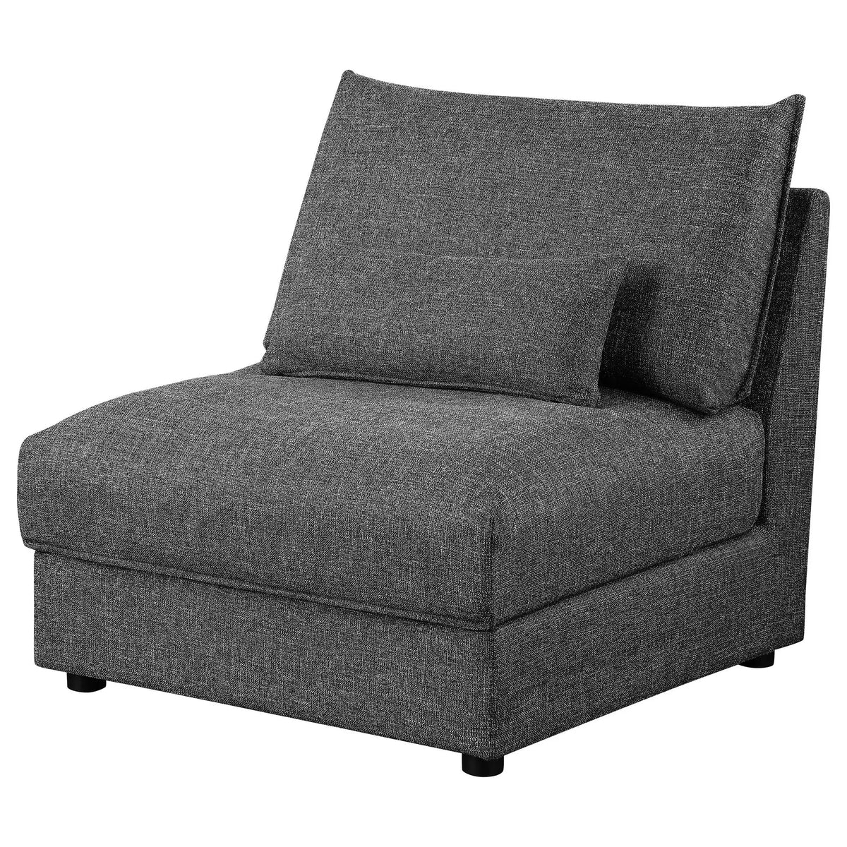 Wakefield - Upholstered Armless Slipper Chair - Black Furniture Max