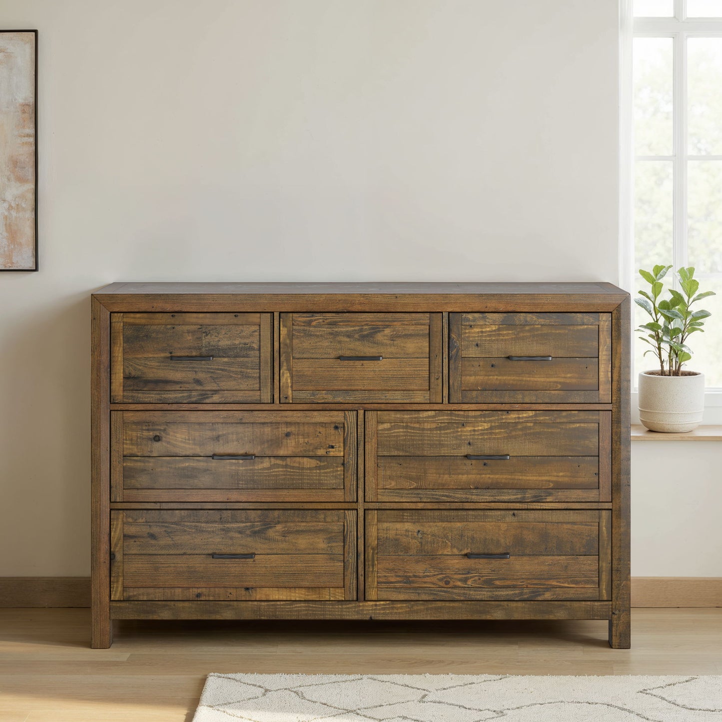 7 Drawer Dresser - Brown Home Essentials