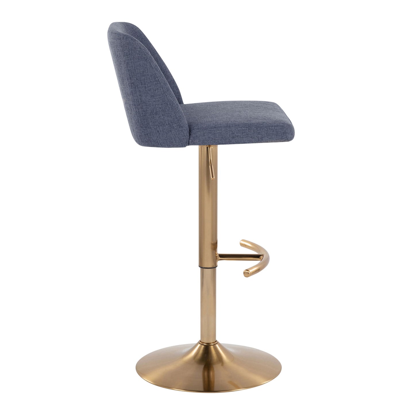 Toriano - Contemporary Adjustable Barstool With Swivel With Rounded T Footrest (Set of 2) Lumi Source