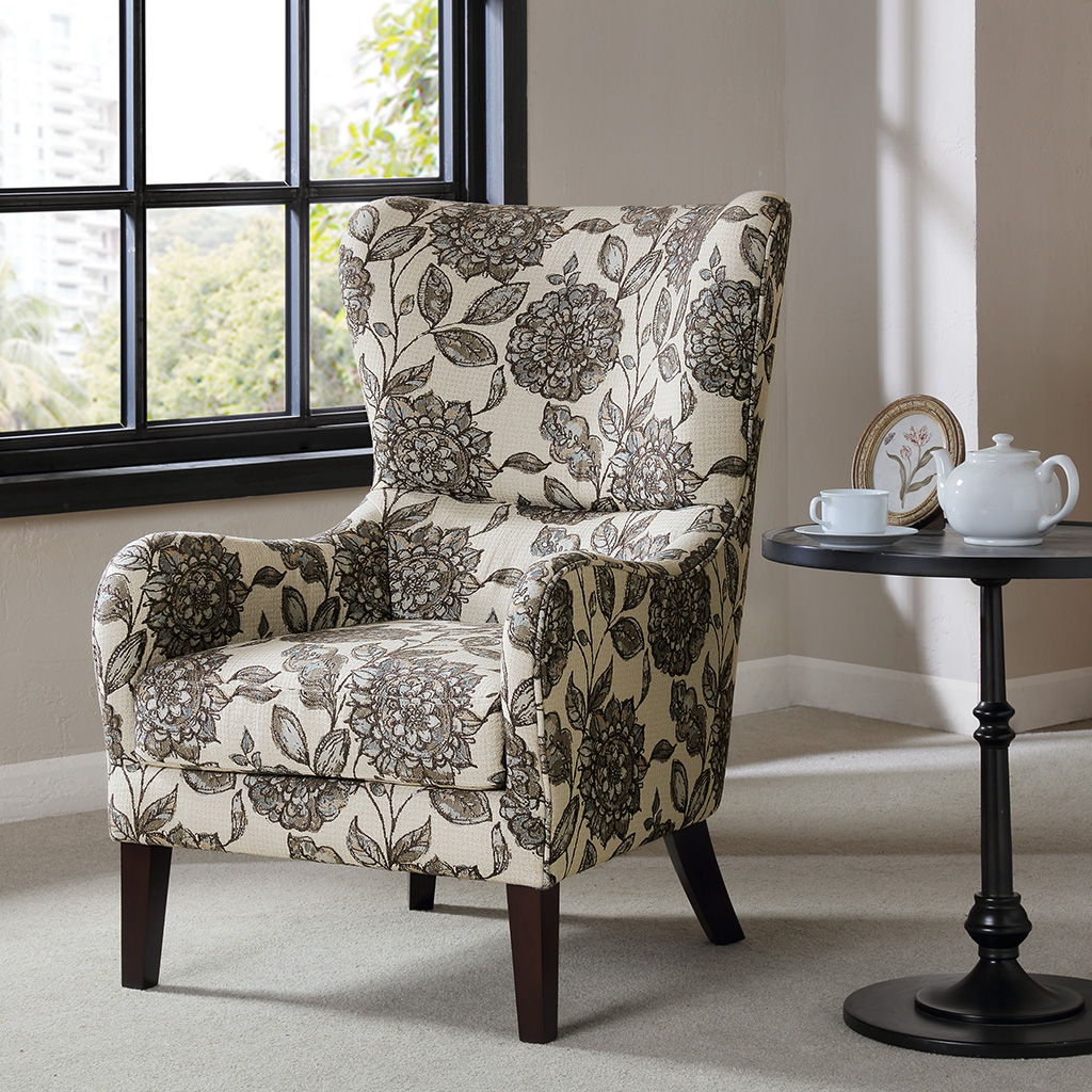 Arianna - Swoop Wing Chair - Multi Madison Park