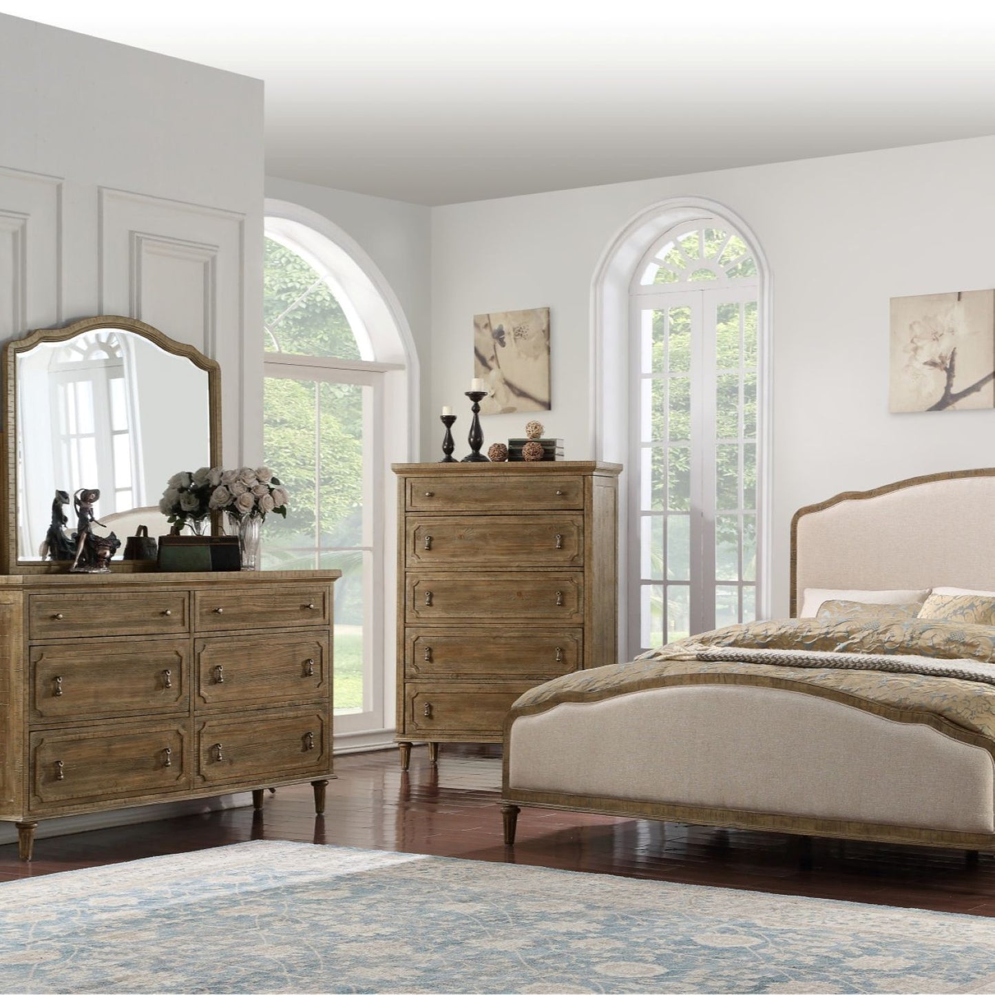 5 Drawer Chest With Construction - Taupe Home Essentials