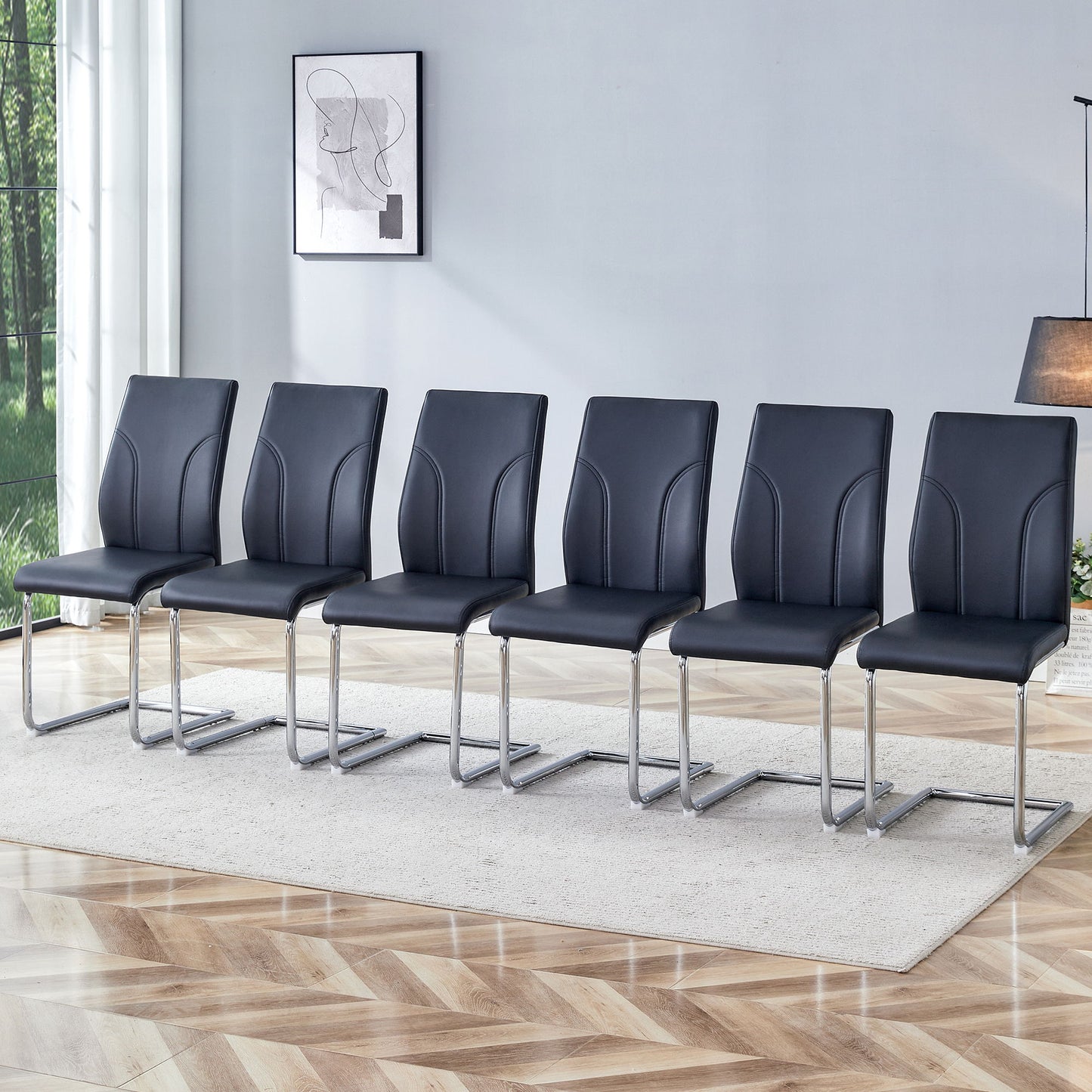 Modern Dining Chairs With High Backrest And Sturdy Legs Home Essentials