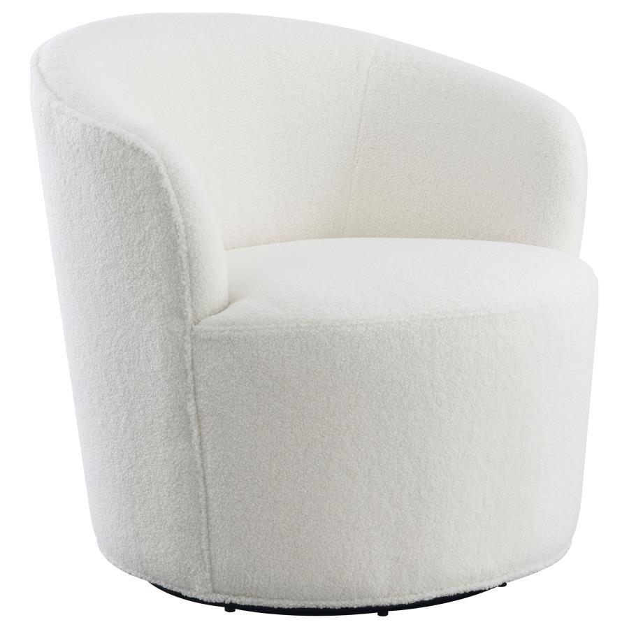 Joyce - Upholstered Barrel Back Swivel Chair CoasterEssence