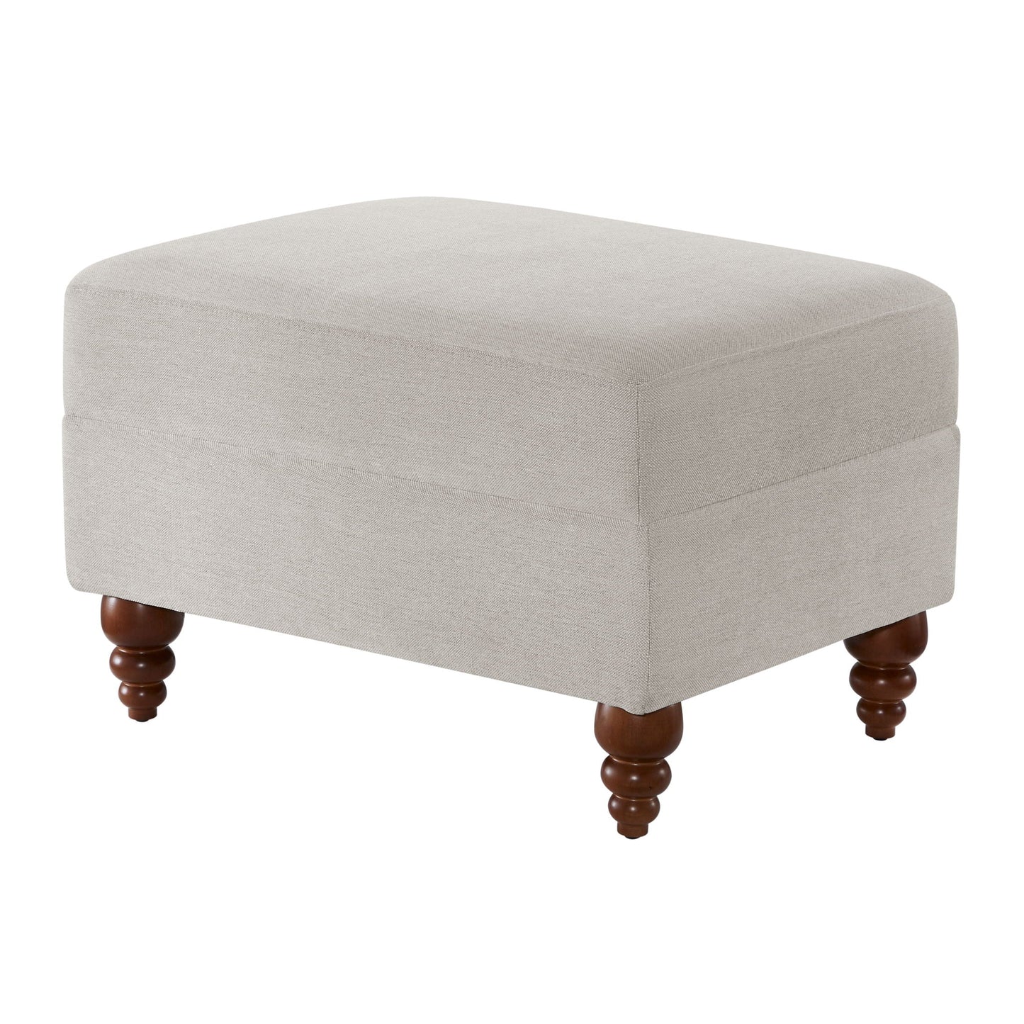 Candor - Ottoman Upholstered Footrest - Beige / Gray Home Essentials