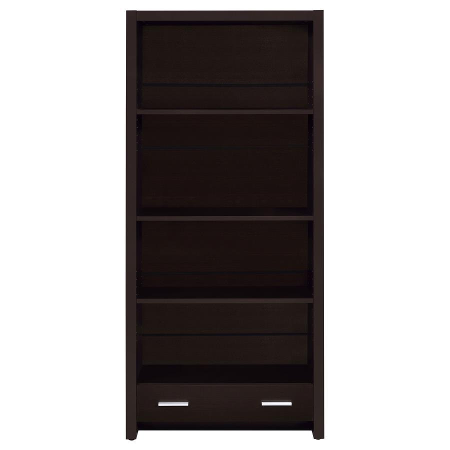 Skylar - 5-Shelf Bookcase With Drawer - Cappuccino CoasterEveryday