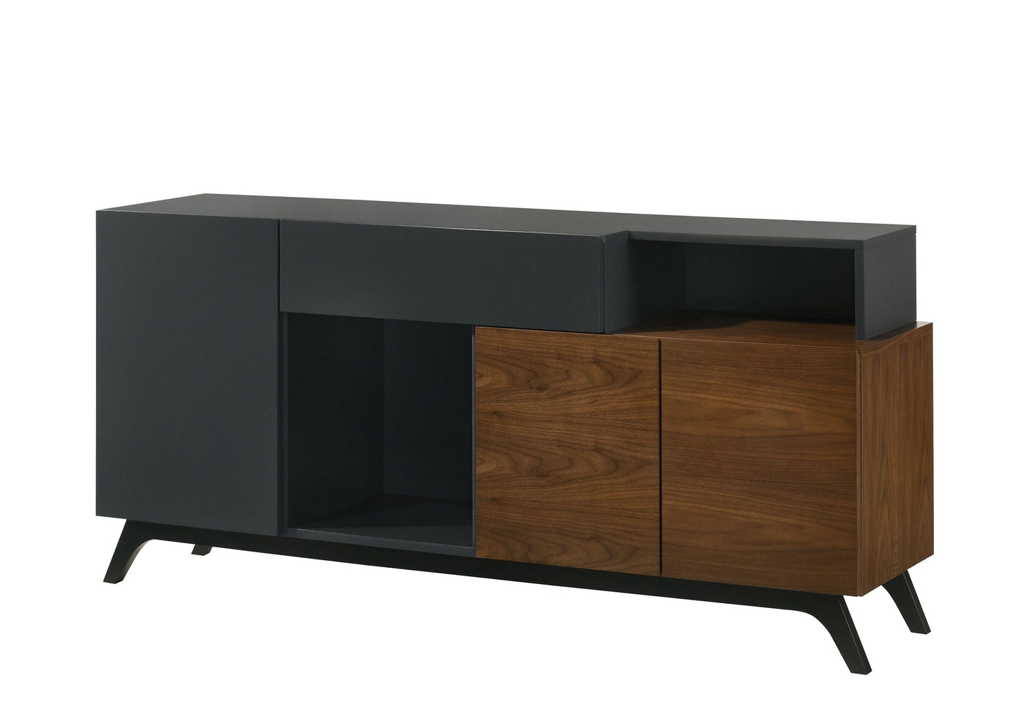 Destin- Ceramic Server - Walnut / Black Acme
